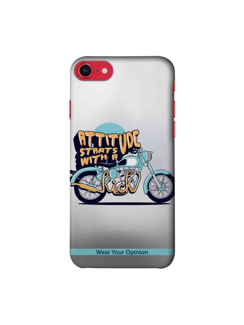 

macmerise Grey & Blue Attitude With Kick Apple iPhone SE 2020 Back Cover