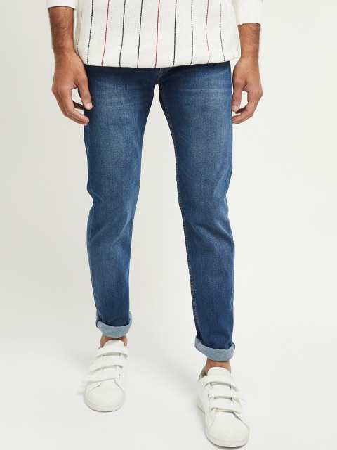 

max Men Blue Slim Fit Mid-Rise Clean Look Stretchable Jeans