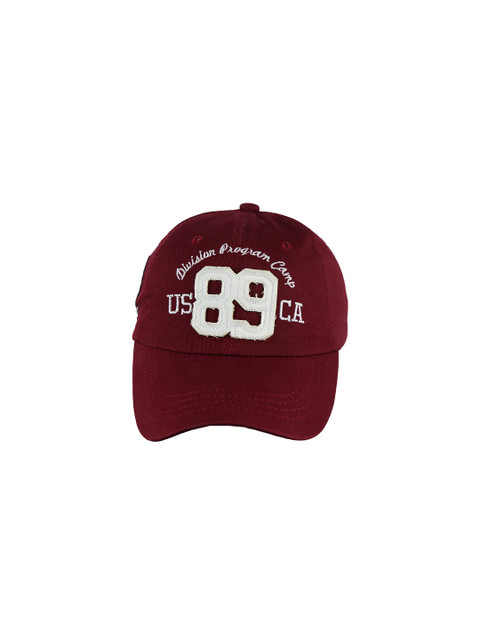 

iSWEVEN Unisex Red & White Printed Snapback Cap
