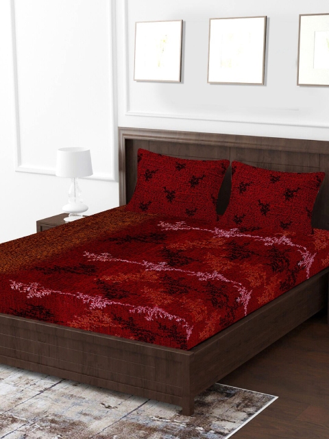 

Tistabene Red & White Printed 144 TC 1 King Bedsheet With 2 Pillow Covers