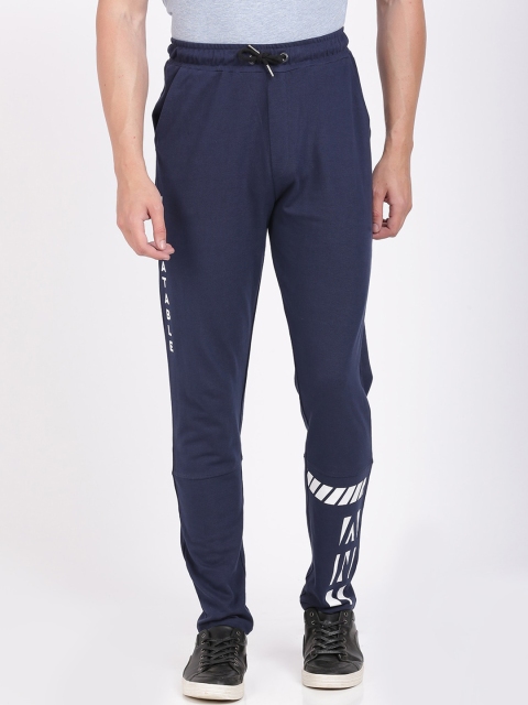 

ANTHEM Men Navy Blue Printed Slim Fit Track Pants
