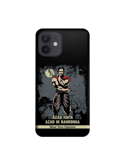 

macmerise Black & Grey Wear Your Opinion Azaad hoon Apple iPhone 12 Back Cover
