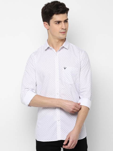 

Allen Solly Men White Slim Fit Printed Casual Shirt