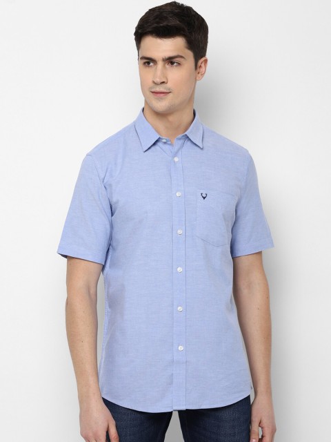 

Allen Solly Men Blue Slim Fit Solid Casual Shirt