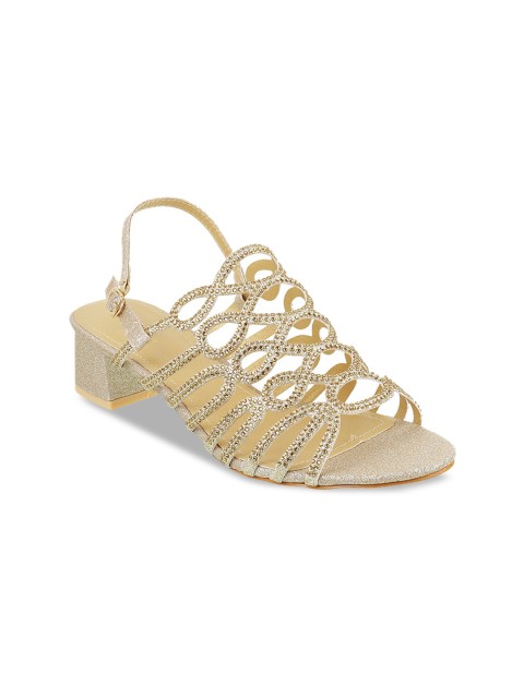 

Mochi Women Gold-Toned Embellished Heels