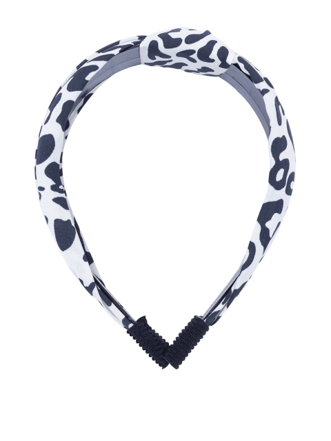 

Golden Peacock Women Blue & White Animal Printed Hairband