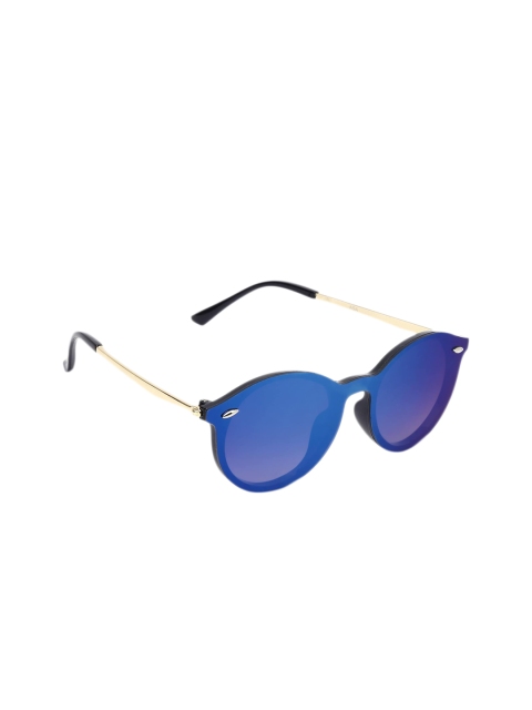 

Swiss Design Unisex UV Protected Lens Mirrored Oval Sunglasses SDSG21-3088809, Blue