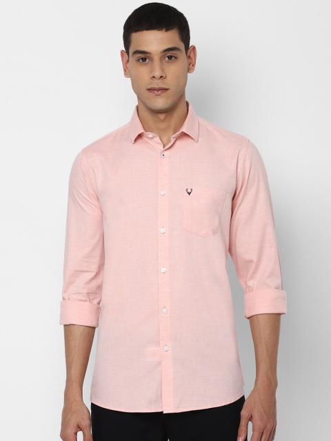 

Allen Solly Men Peach-Coloured Slim Fit Solid Casual Shirt