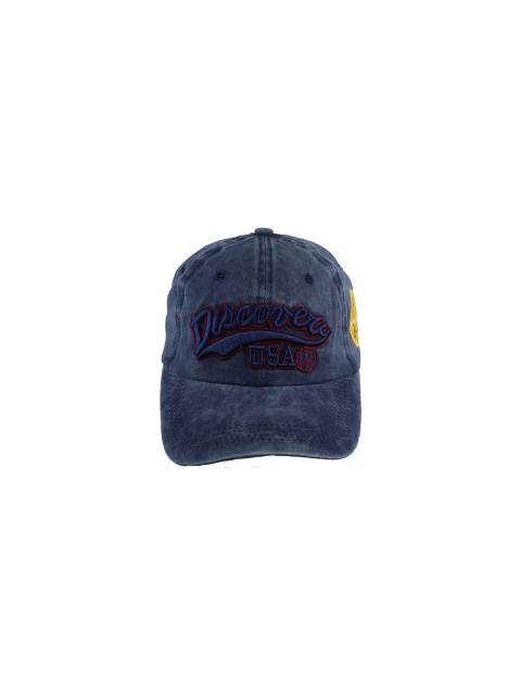 

iSWEVEN Unisex Blue & Maroon Embroidered Snapback Cap