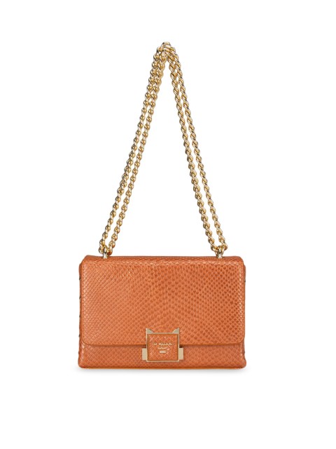 

Da Milano Orange Textured Shoulder Bag