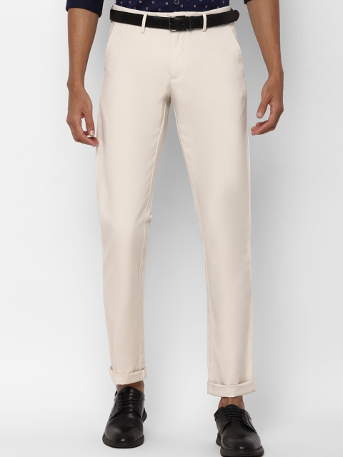 

Allen Solly Men Beige Slim Fit Solid Regular Trousers