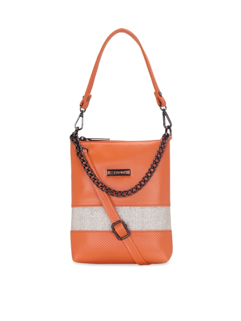 

ESBEDA Orange Colourblocked Sling Bag