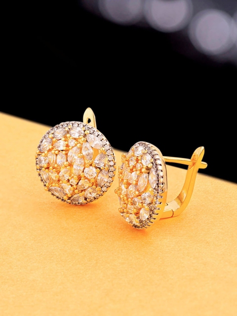 

Voylla White Gold Plated Contemporary Studs