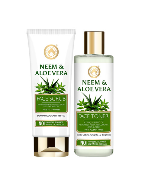 

Mom & World Women Green Neem & Aloe Vera Face Scrub 100g & Face Toner 150ml