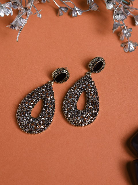 

Mali Fionna Gold-Toned Contemporary Drop Earrings