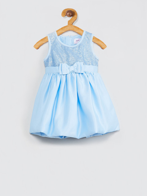 

max Girls Blue Embellished Fit and Flare Dress