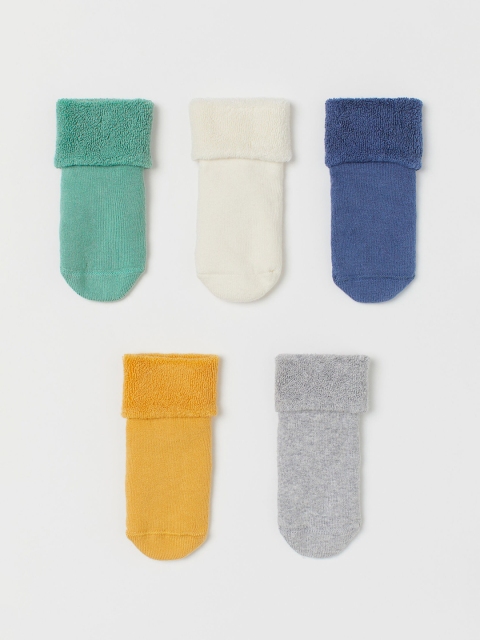 

H&M Kids 5-Pack Terry Socks, White