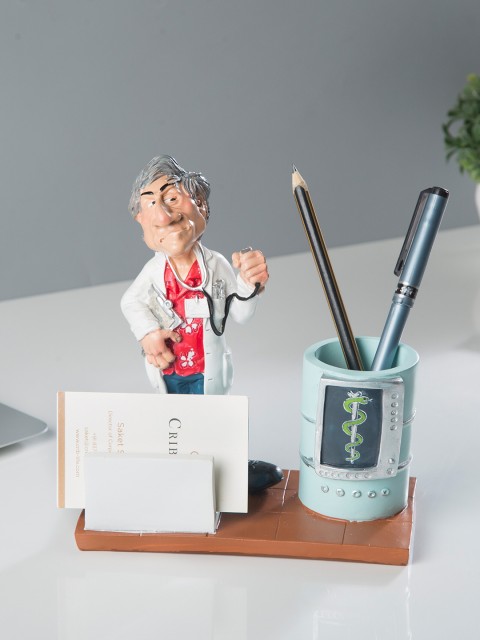 

Bigsmall Blue & White Doctor Desk Pen Case