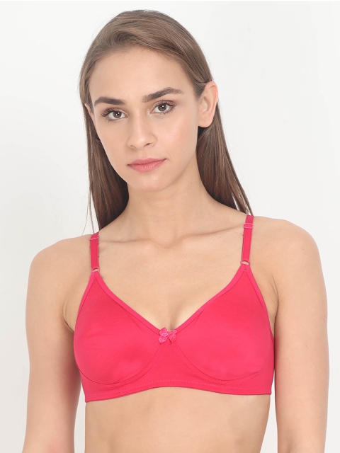 

Softline Butterfly Pink Solid Non-Wired Non-Padded Everyday Bra 2004