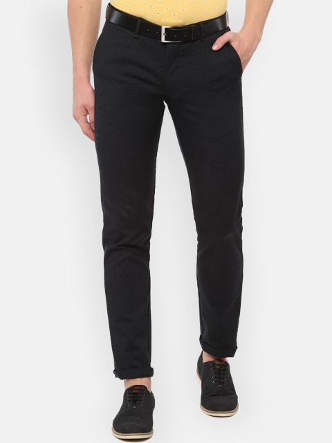 

Louis Philippe Sport Men Black Slim Fit Printed Regular Trousers