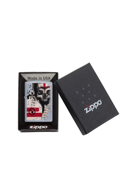 

Zippo Grey & White Street Chrome Pocket Lighter