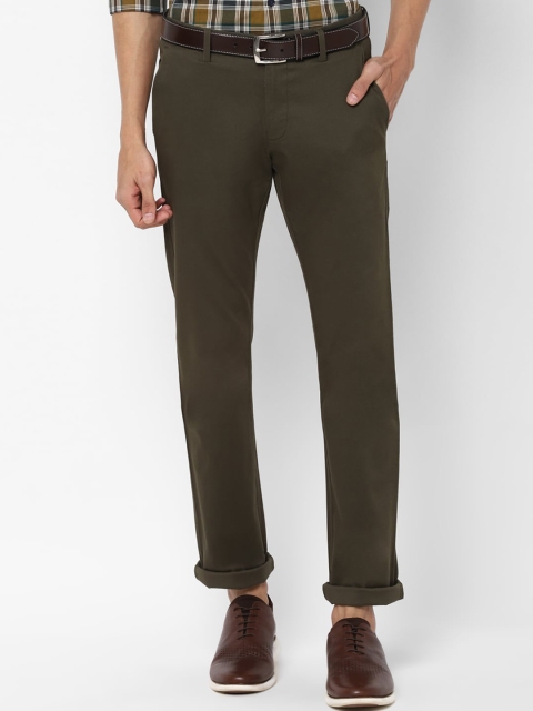 

Allen Solly Men Olive Slim Fit Solid Regular Trousers