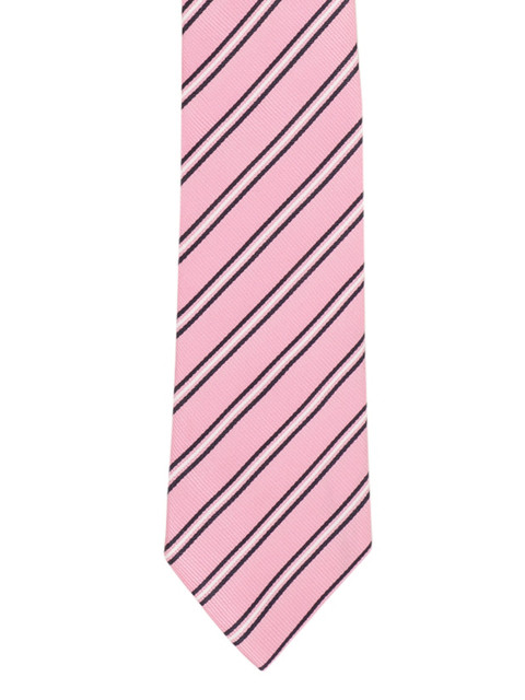 

Alvaro Castagnino Men Pink & Black Striped Broad Tie