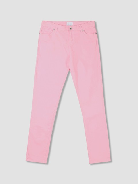 

The Childrens Place Girls Pink Solid Jeans