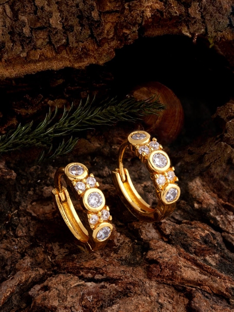 

Voylla Gold-Toned Circular Hoop Earrings