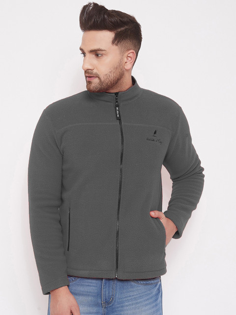 

HARBORNBAY Men Grey Solid Sweatshirt