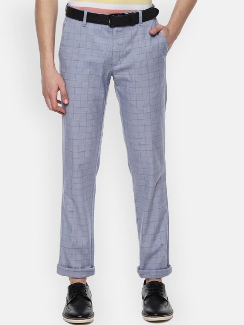 

Louis Philippe Sport Men Grey Slim Fit Checked Regular Trousers