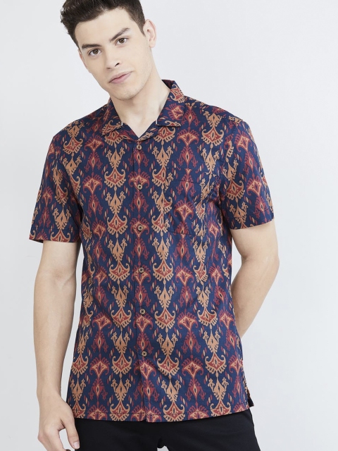 

max Men Blue Regular Fit Printed Casual Shirt