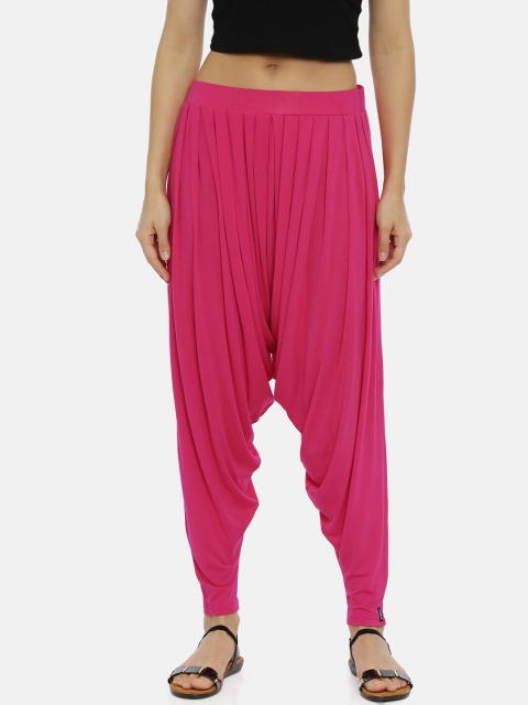 

Bitz Women Magenta Pink Solid Loose-Fit Lightweight Wrinkle-Free Patiala