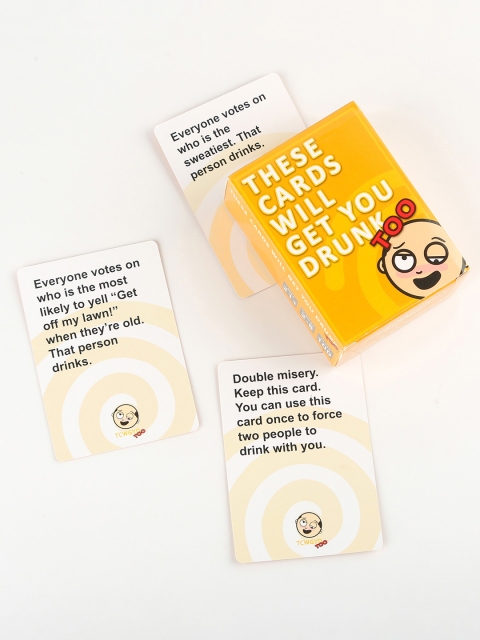 

Bigsmall Unisex Yellow & White Drinking Card Game