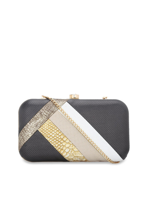 

ESBEDA Women Multicoloured Colourblocked Glitter Box Clutch, Multi