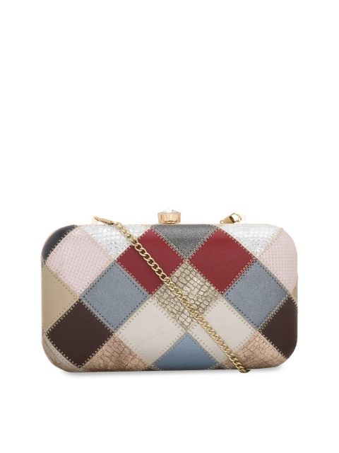 

ESBEDA Women Multicoloured Solid Glitter Box Clutch, Multi