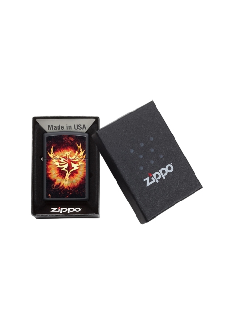 

Zippo Black & Orange Phoenix Design Matte Pocket Lighter