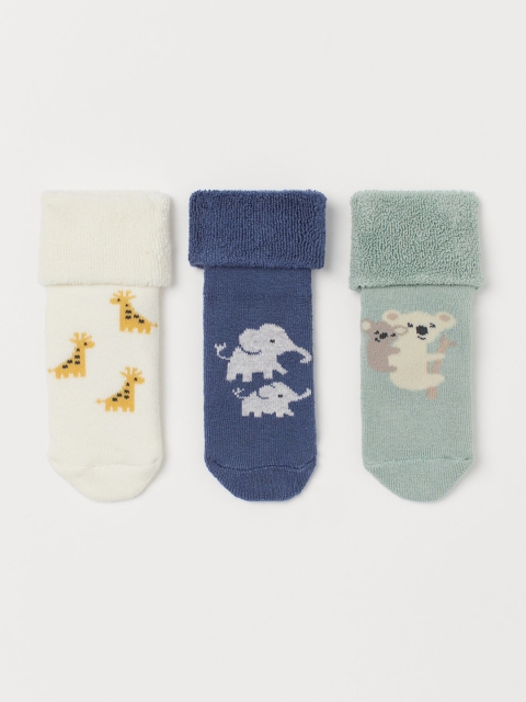 

H&M Infant Kids 3-Pack Terry Socks, White