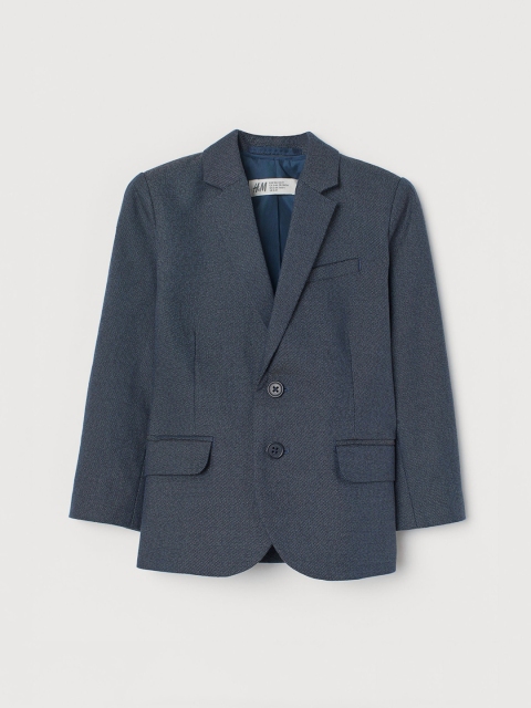 

H&M Boys Blue Solid Jacket