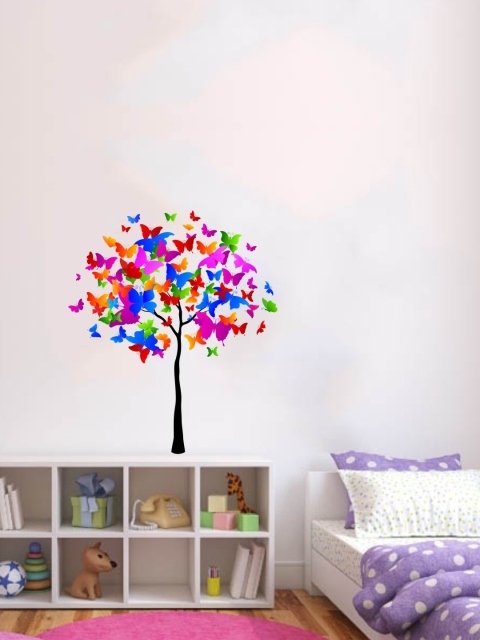 

rawpockets Multicolored Butterflies Wall Stickers, Multi