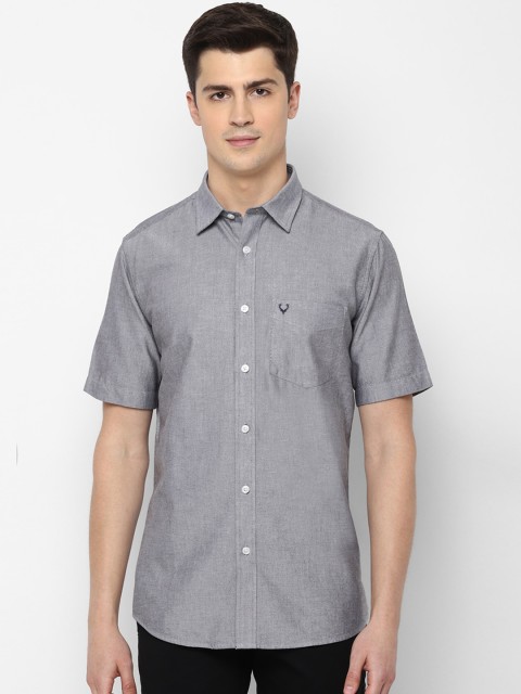 

Allen Solly Men Grey Slim Fit Solid Casual Shirt
