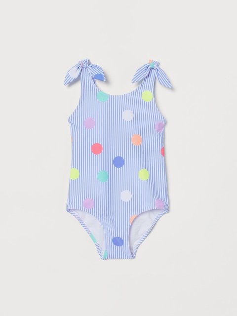 

H&M Girls Blue Patterned Swimsuit