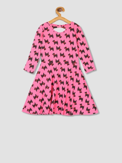 

The Childrens Place Girls Pink Printed A-Line Dress