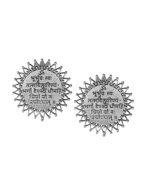 

Mali Fionna Silver-Toned Circular Studs