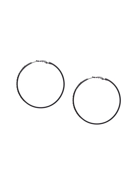 

Mali Fionna Black Circular Hoop Earrings