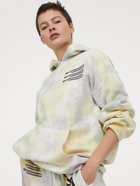 

H&M Women Multicoloured Oversized Printed Hoodie, Multi