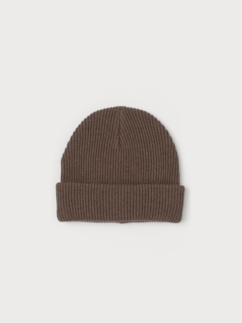 

H&M Infant Kids Beige Rib-knit Cotton Hat