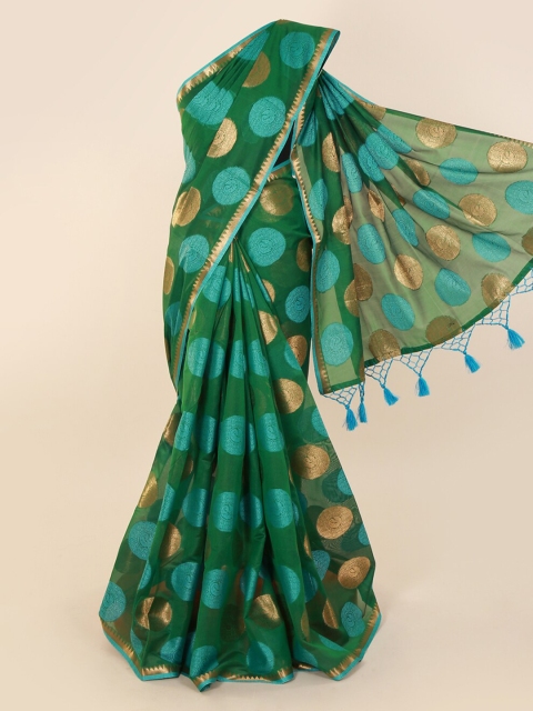 

Pothys Green Woven Design Cotton Blend Saree