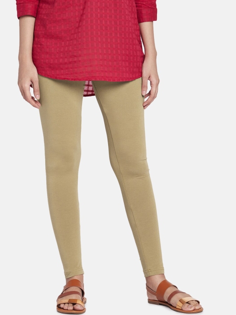 

Go Colors Women Brown Solid Slim-Fit Ankle-Length Leggings
