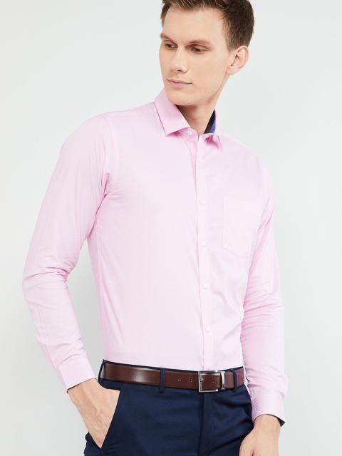 

max Men Pink Regular Fit Printed Casual Shirt